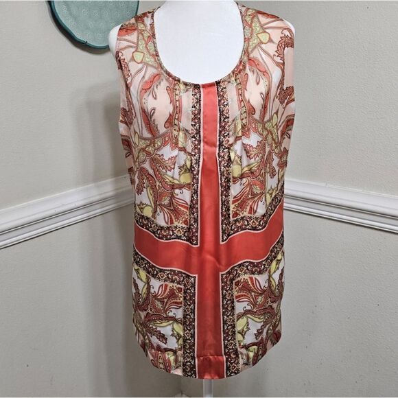 Floral Paisley Sleeveless Top - Picture 1 of 9